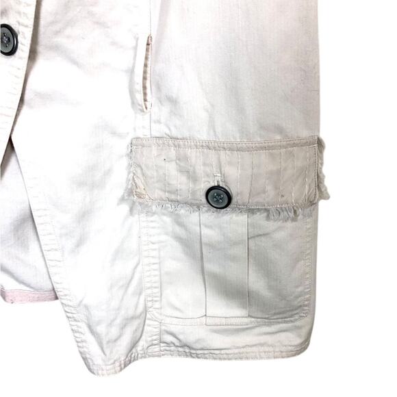 Sundance Cream Asymmetric Button Utility Safari Vest Size Small - Picture 5 of 7